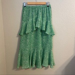 Who What Wear Green Midi Skirt